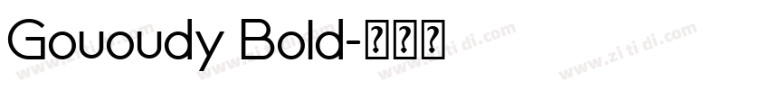 Gououdy Bold字体转换